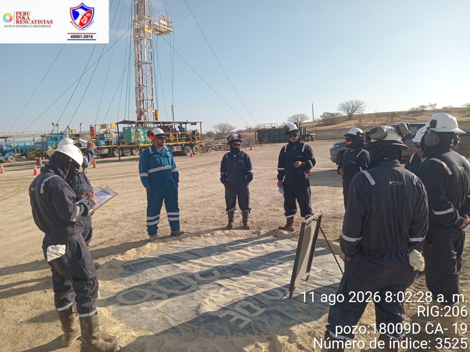 Charla grupal en pozo